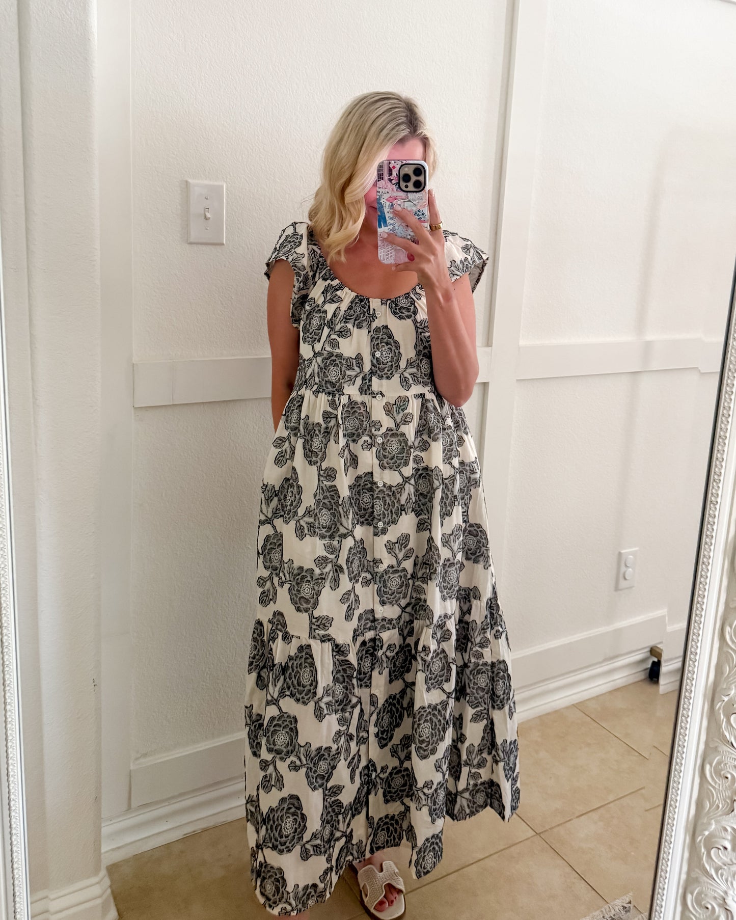 Jackie Floral Button-Up Dress