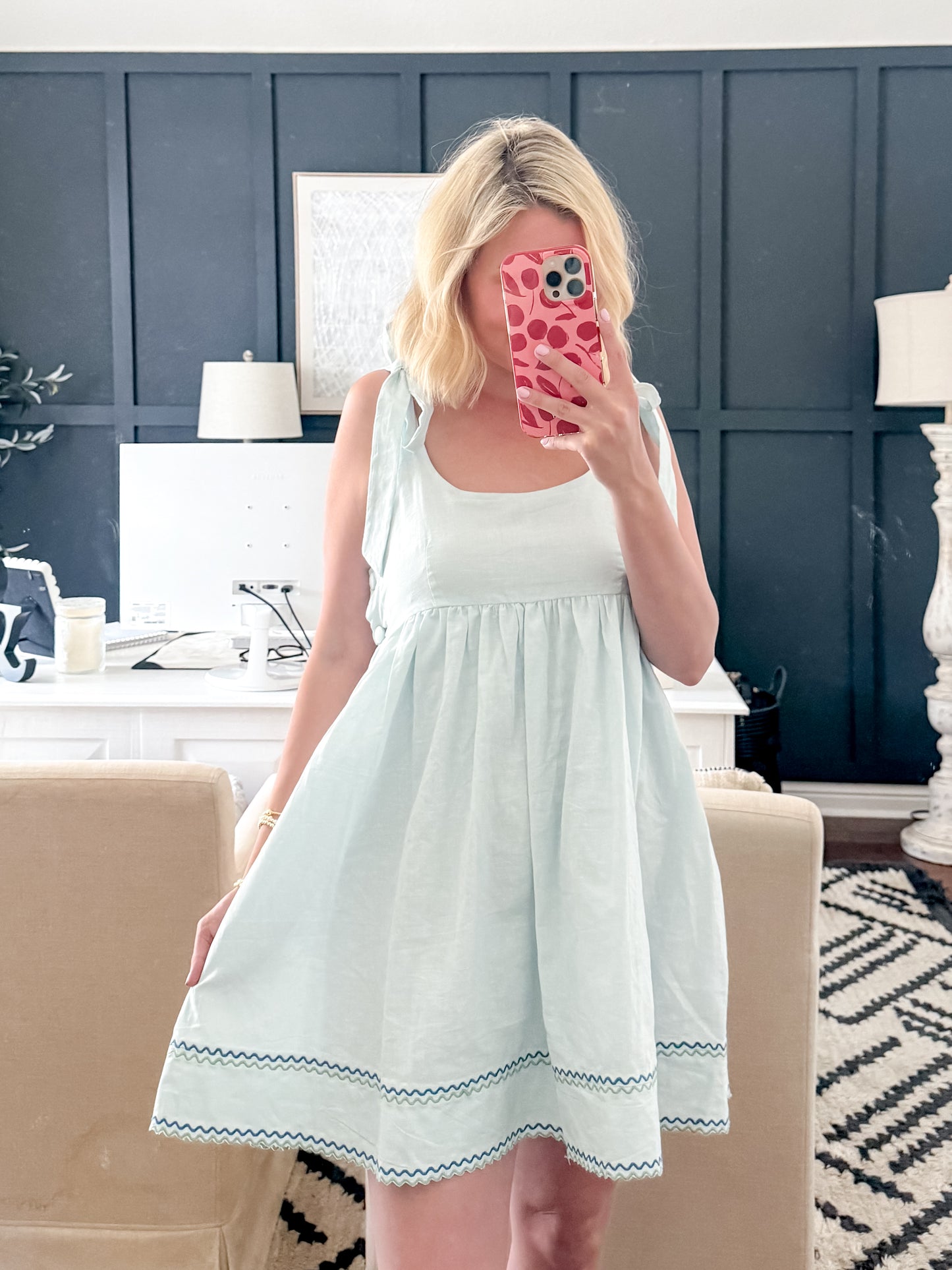 Gracie Shoulder Tie Mini Dress