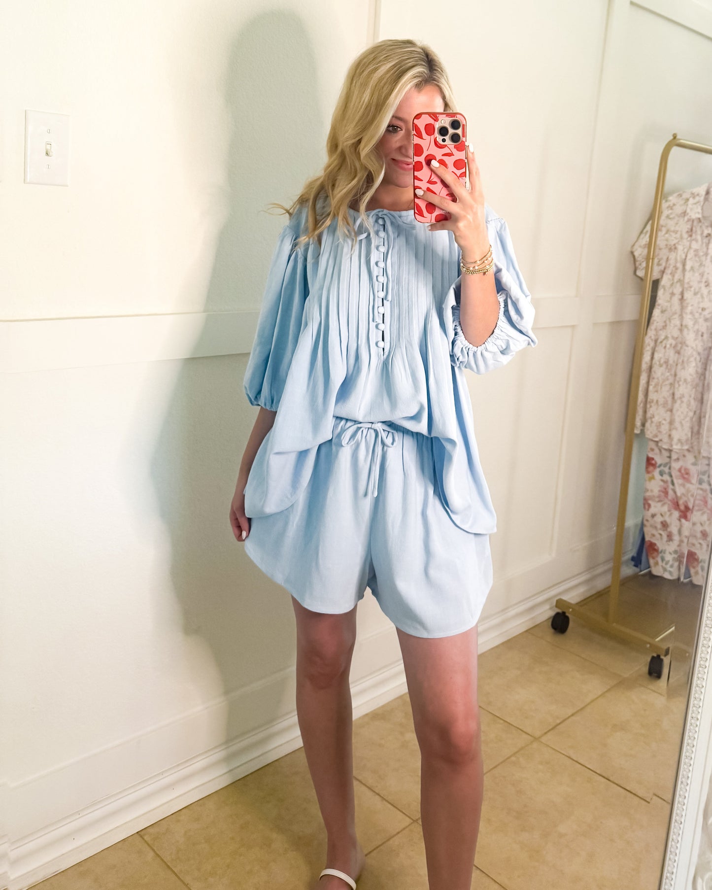 Something Blue Tunic Top and Shorts Set