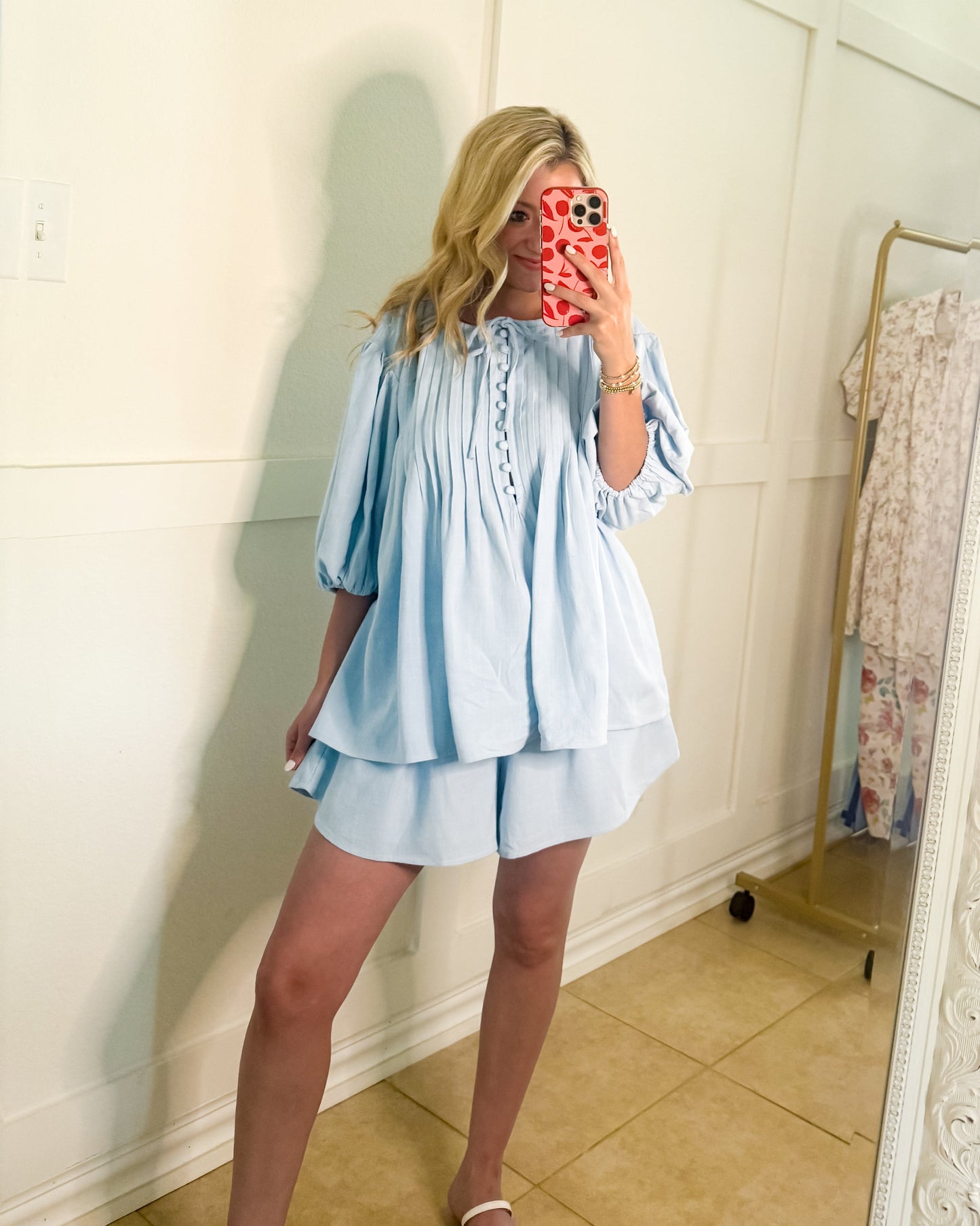 Something Blue Tunic Top and Shorts Set