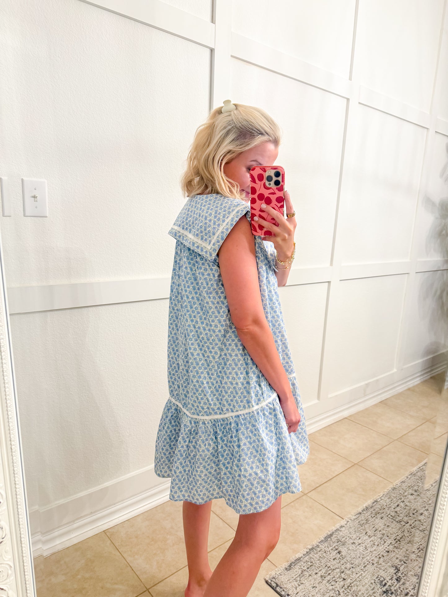 Georgia Blue Floral Mini Dress