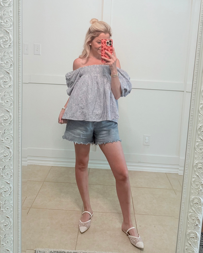 A Periwinkle Dream Smocked Blouse