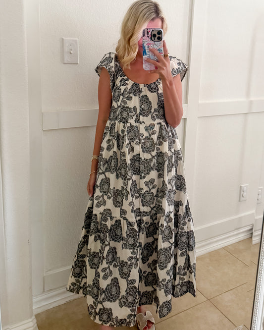 Jackie Floral Button-Up Dress